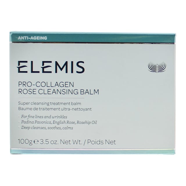 The Elemis Pro-Collagen Rose Cleansing Balm is a super cleansing balm that nourishes, cleanses and easily removes make up and daily grime. The mineral oil-free formula infuses Rose and Mimosa waxes with Elderberry, Starflower and Optimega Oils. The balm nourishes the skin's lipid barrier, soothes it with hydration and leaves skin feeling smooth and radiant.