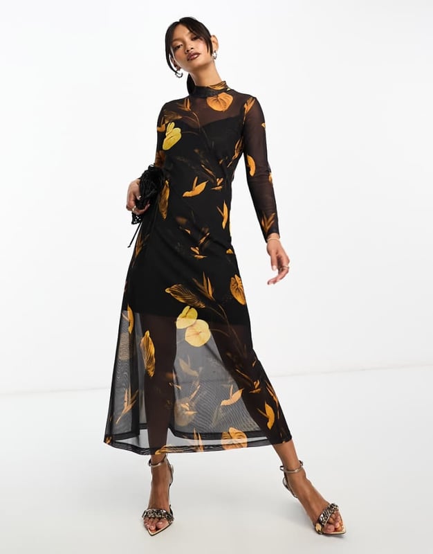 Dresses by AllSaints There's dressing up, then there's this All-over print High neck Long sleeves Regular fitSold By: Asos
