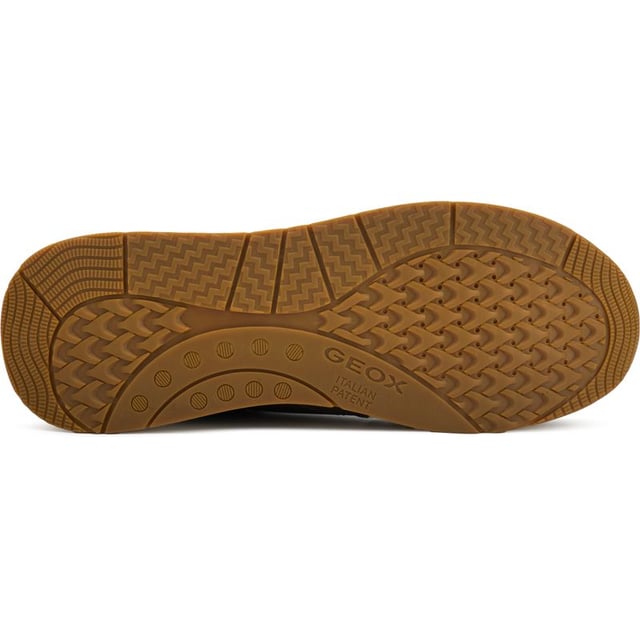 Womens taupe Geox bulmya trainers, manufactured with synthetic and a rubber sole. Featuring: zip closure, lace fastening, cushioned insole and geox branding.