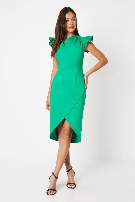 white christmas dresses Retro Stage Lace Off-Shoulder Cocktail Vintage Pencil Dress Dark Green,L main image 0
