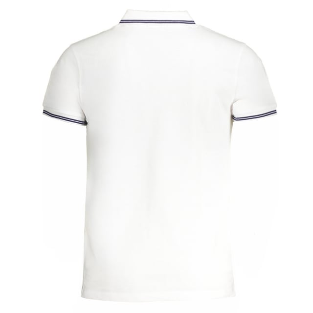 Blijf comfortabel en modieus in dit Cavalli Class polo shirt. Kraag, Korte Mouwen, 100% Katoen, Normale Pasvorm, Valt Echt Op Maat, Witte Polo