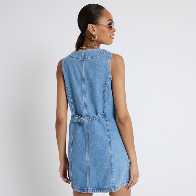 sachin and babi light blue dress River Island BNWT Gorgeous Shirred Waist Short Summer Dress Sz 8 rrp 49