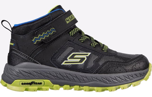 Trek throughout the day in comfort with the Skechers Fuse Tread - Trekor shoe. This trainer boot features a water repellent treated leather upper with an Air-Cooled Memory Foam insole, stretch-laced front, and a durable Goodyear Performance Outsole.
- Mid top gore and strap trainer- Durable rubber outsole- Air-cooled memory foam cushioning