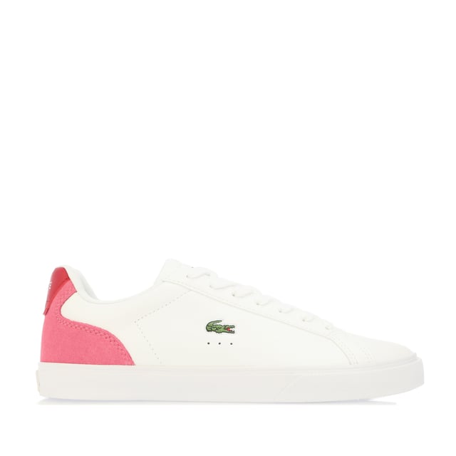 Women s Lacoste Lerond Pro Trainers in White pink