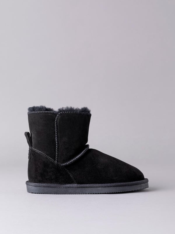 Black boot slippers ladies deals