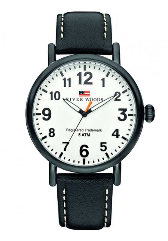 This River Woods Sacramento Analogue Watch for Men is the perfect timepiece to wear or to gift. It's Black 42 mm Round case combined with the comfortable Black Leather watch band will ensure you enjoy this stunning timepiece without any compromise. Operated by a high quality Quartz movement and water resistant to 5 bars, your watch will keep ticking. Precision, comfort, convenience - a good watch will give it all to you - perfect gift for any occasion -This Analogue watch has a function: Luminous Hand High quality 21 cm length and 19 mm width Black Leather strap with a Buckle Case diameter: 42 mm,case thickness: 9 mm, case colour: Black and dial colour: White