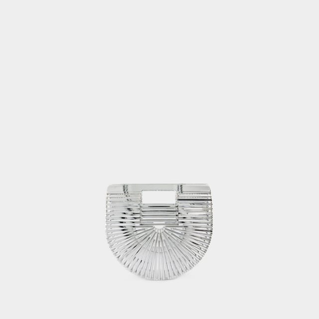 Double wear - acrylic. Material: acrylic. Colours: SILVER - SHINY SILVER. Acrylic- acetate. Width: 6.5. Height: 21.7. Length: 23.