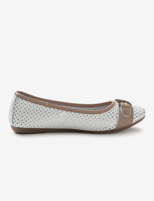 Womens Rivers Leathersoft Trim Ballet