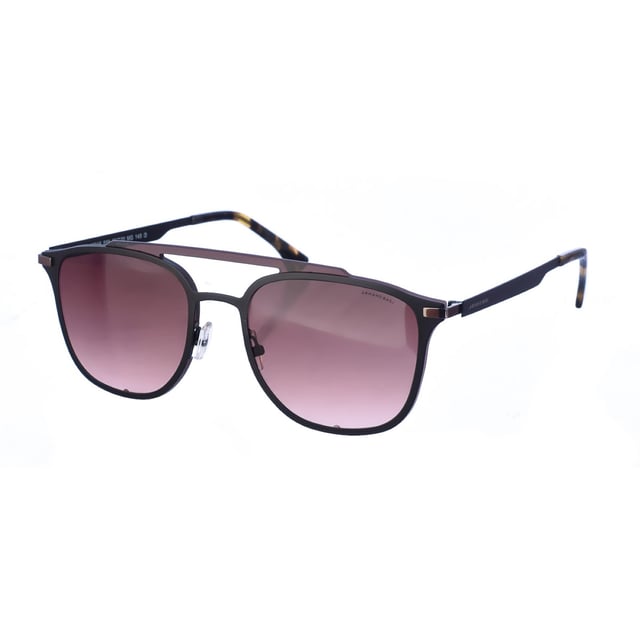 Gafas de sol Armand Basi con montura de metal.
 Color Negro-habana
 Forma rectangular.
 Lentes de color Marrón
 Patillas metalicas y acabado en acetato.
Nombre de la marca grabado en la lente.
 100% Protección UV. 
 Incluye una funda de tela de protección.
 Los colores reales del producto pueden variar ligeramente con respecto a los colores que muestra su monitor.
 
 Medidas  Ancho lente: 55 mm. Puente: 20 mm. Patillas: 145 mm.
 
 Limpiar las gafas con agua y jabón (neutro).
 - No utilice paños sucios o abrasivos, que puedan alterar las características de los filtros.
 - Utilice solo accesorios y repuestos originales.