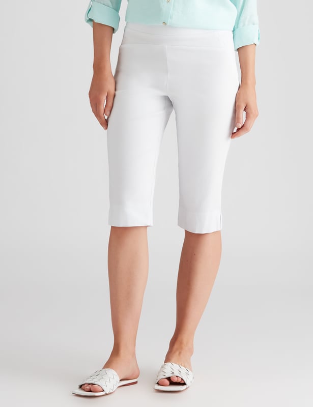 Stretch white shop capri pants