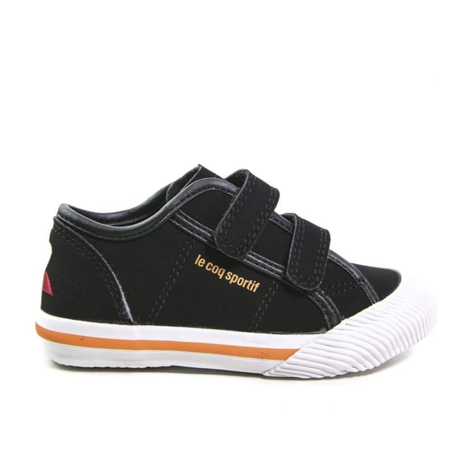 Basket Le Coq Sportif Deauville inf Jungen Schwarz Synthetik. Authentischer Schuh der Marke Le Coq Sportif - Streetwear/Sportswear Design von Le Coq Sportif - Le Coq Sportif für modebewusste Jungen, perfekt für den Alltag - Basket Le Coq Sportif in Schwarz lässt sich ideal mit der restlichen Garderobe kombinieren - bequeme Synthetikmaterialien - klassischer Klettverschluss - Deauville inf - Synthetik.