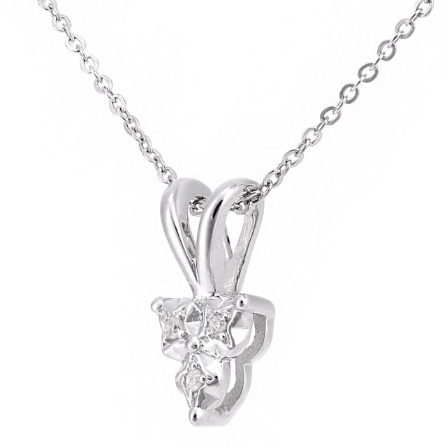 9K (375) White Gold: 1.105gr; # Diamond: 0.02ct; # Dimension: 46cm x 1.15cm x 0.6cm