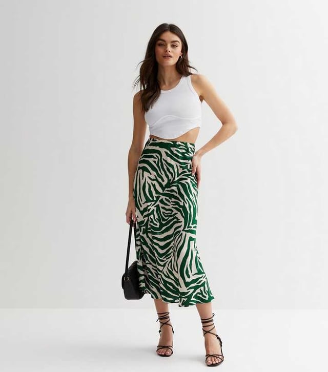 Animal print bias cut midi skirt hot sale