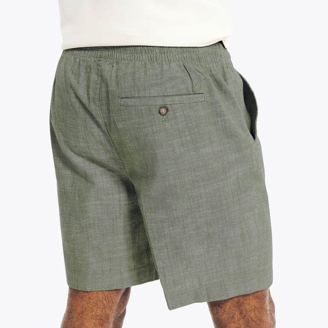 Your 'go to' summer shorts featuring a comfortable elastic-drawstring waist Multiple pockets to keep your necessities close and secure. Nautica logo embroidered above back welt pocket Fit: Relaxed, Sizing: As expected