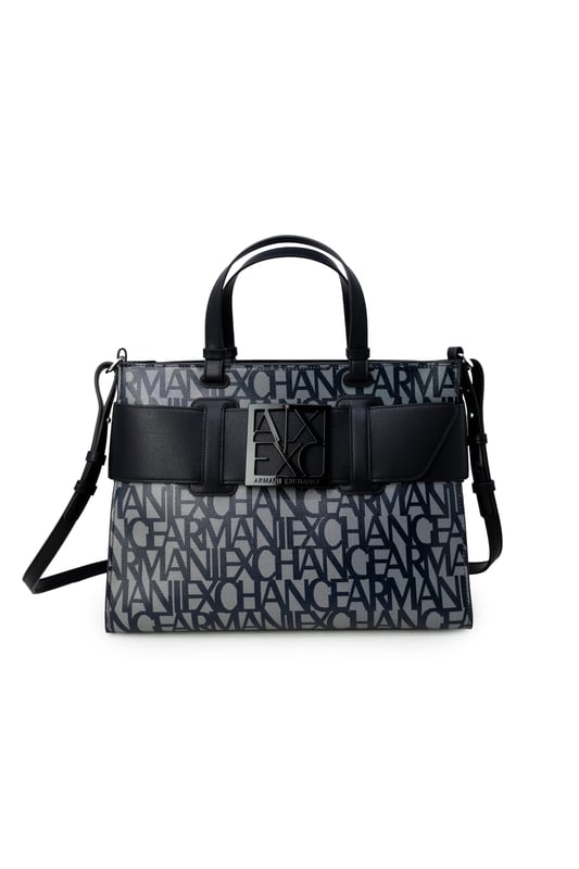 Brand: Armani Exchange
  Gender: Women
  Type: Bags
  Season: Fall/Winter
  Color: Black
  Fastening: Zip
  Size (cm): 24x31x16
  Details: Handbag
  Composition: 100% polyester 100% polyurethane
Material: - polyester - polyurethane