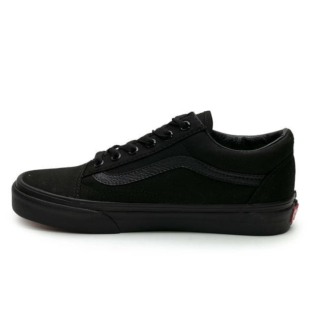 Vans old skool trainers black black mono leather on sale