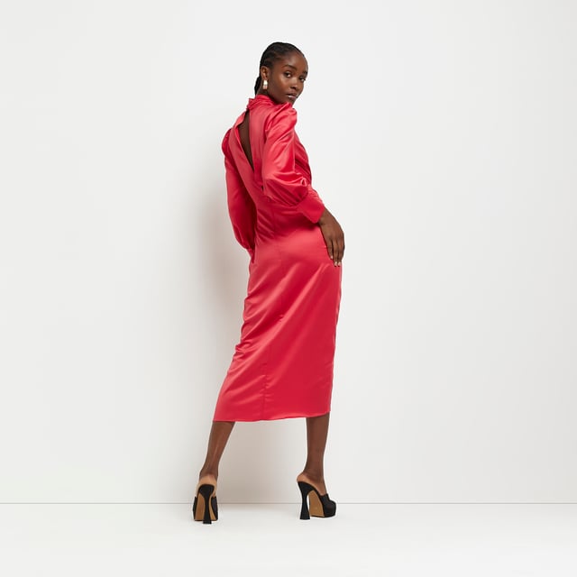 Robe Moulante River Island - Taille 8 - Noir - Longueur Genoux - Occasion Très Bon état