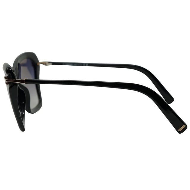 Tom Ford Leah FT0849 01B Black Sunglasses. Lens Width = 64mm, Nose Bridge Width = 15mm, Arm Length = 135mm. Made In Italy, Tom Ford Black Sunglass. Branded Sunglasses Case and Cleaning Cloth Included. 100% Protection Against UVA and UVB Sunlight and Conform to British Standard EN 1836:2005. Tom Ford Leah FT0849 01B Sunglasses