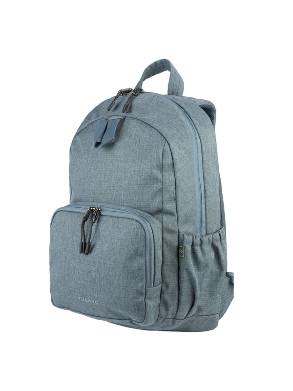 Unisex rugzak met ritssluiting. twee open binnenzakken. één voorkant met ritssluiting en twee open zijvakken met externe vakken. ontbrekende schouderband.  Handvat van gerecycled polyethyleentereftalaat. een binnencompartiment.  extern materiaal. polyester binnenkant. Afmetingen: 29x42,5x14 cm. Modeproduct