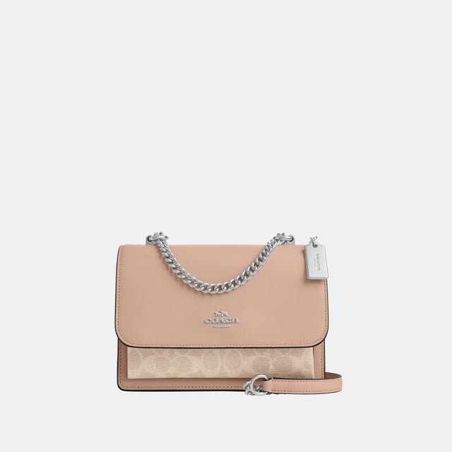 Klare Crossbody Signature Canvas, Inside zip and multifunction pockets, Outside slip pocket,  Length: 21.50 cm,  Width: 7.00 cm,  Height: 16.00 cm