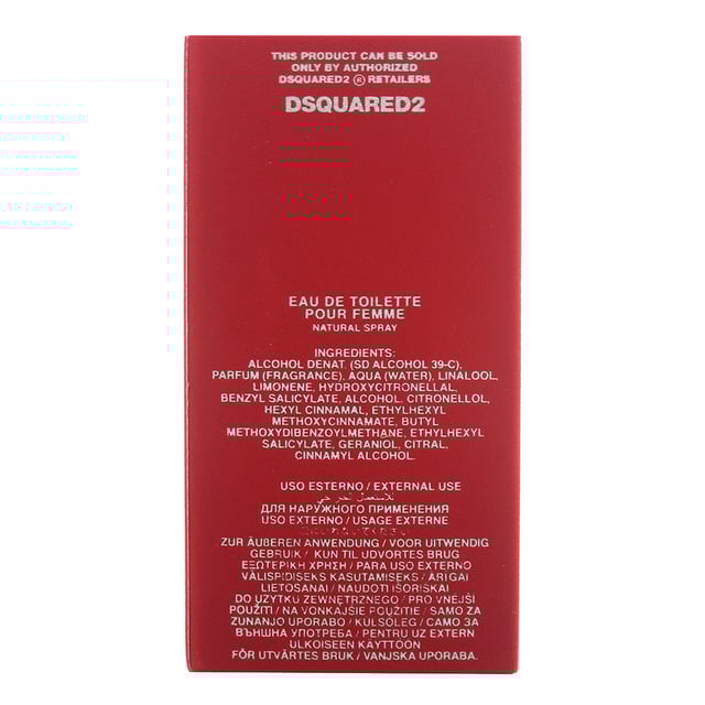 Dsquared2 Red Wood Pour Femme Edt Spray