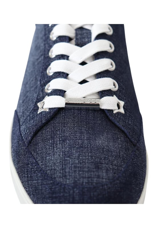 Gorgeous brand new with tags dustbag and shoe box
  100% Authentic Jimmy Choo Sneakers
  Model: ‘Miami odps’ Denim Printed Suede Sneakers
  Closure Style: Slip-on
  Color: Blue
  Material: Denim