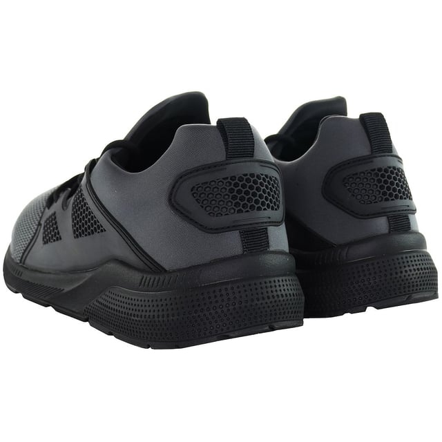 The Henleys Salendine Men's Running Trainers are meticulously crafted to enhance your running experience with a perfect blend of comfort, style, and performance. Here's what sets them apart:

 Streamlined Design:  The Salendine trainers boast a sleek and modern design, ensuring you look sharp both on and off the track.

 Breathable Mesh Upper:  Engineered with a breathable mesh upper, these trainers facilitate airflow to keep your feet cool and comfortable during even the most intense runs.

 Lightweight Construction:  Constructed with lightweight materials, the Salendine trainers provide a feather-light feel, enabling effortless movement and agility with every step.

 Responsive Cushioning:  Featuring responsive cushioning in the midsole, these trainers offer excellent shock absorption and energy return, reducing fatigue and enhancing your overall performance.

 Durable Rubber Outsole:  The durable rubber outsole of the Salendine trainers delivers exceptional traction and grip on various surfaces, ensuring stability and confidence in every stride.