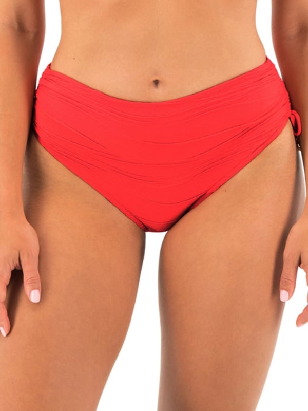 Fantasie Beach Waves Adjustable Leg Bikini Shorts. Offering full rear coverage and adjustable tie sides. The product is recommended for gentle wash only.
