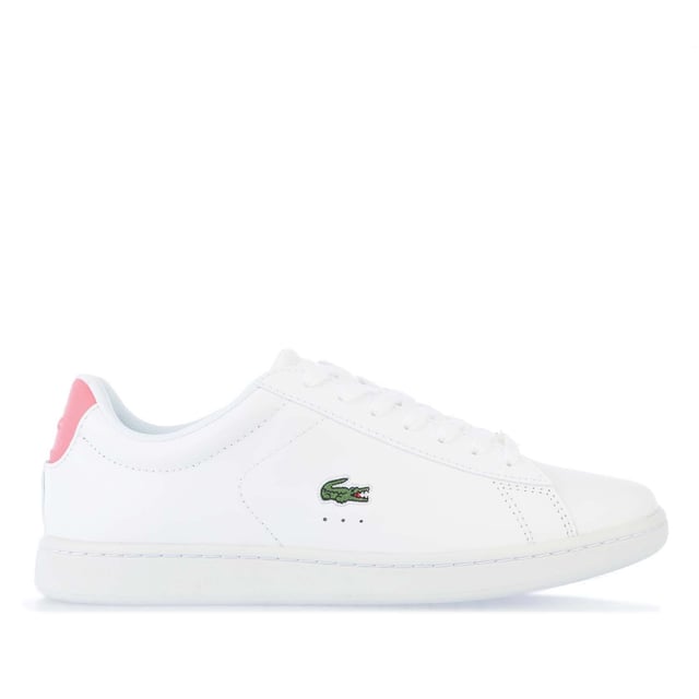 Womens pink lacoste trainers shop