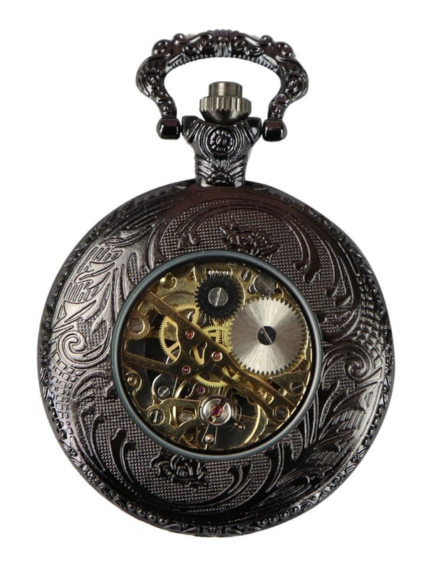 Automatisch zakhorloge Mechanisch Peaky Blinders Vintage Double Hunter Automatisch vintage retro klassiek zakhorloge Mechanisch bediend (GEEN BATTERIJEN NODIG!) Wordt compleet geleverd met fluwelen zakje