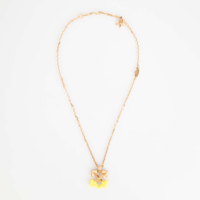 Accessories Off White Arrow Bloob Necklace in Yellow