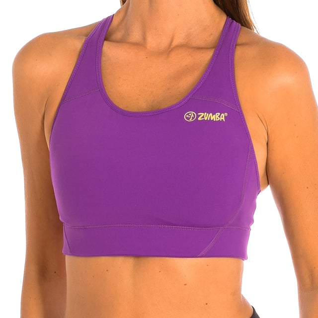 Zumba-Sport-Top.
 Flieder
 Ein Top aus komprimierendem Stoff.
 Gekreuzter Rücken.
 Innenfutter.
 weicher Stoff
 Grafik mit Markenmotiven.
 Nähte in Ton gehalten.

 Zusammensetzung: 90% Nylon, 10% Elasthan.

 -In der Waschmaschine bei einer Temperatur von maximal 30º waschen.
 -Nicht in den Trockner geben.
 -Keine Bleichmittel verwenden.
 -Kein Bügeleisen verwenden.
 Zusammensetzung: 90% Nylon, 10% Elastan.
 Pflege:
-Waschmaschine bei maximaler Temperatur von 30º benutzen.
 -Nicht in den Trockner geben.
 -Keine Bleiche verwenden.
 -Kein Bügeleisen verwenden.
