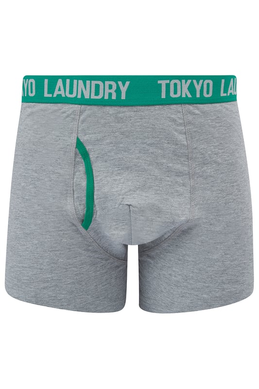 Indulge in everyday comfort with this 6-pack of boxers from Tokyo Laundry. Made from cotton-rich and stretch fabric, these boxers offer a soft and breathable feel. The plush woven waistband provides a secure fit, while the bright colours and slogan waistband adds a dash of style to your everyday essentials. Upgrade your underwear collection now!