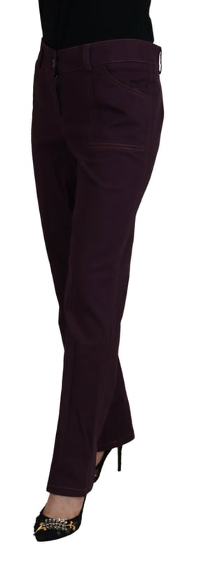 Brand: BENCIVENGA
  Condition: New with tags
  Style: Tapered Pants
  Material: 95% Cotton 5% Elastane
  Color: Purple
  Logo details
  Made in Italy
  Gender: Women
Material: 95% Cotton 5% Elastane