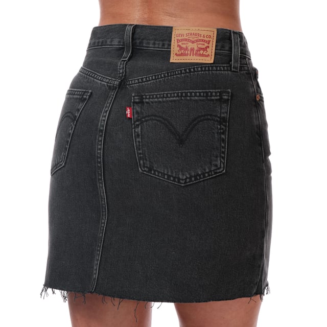 Levi's Iconic gedeconstrueerde rok voor dames, zwart