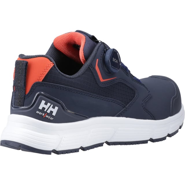 The Kensington low safety shoe features an open cell PU footbed that is lightweight, breathable and provides long lasting cushioning and moisture management. Its midsole combines EVA and eTPU for optimal support, stability and energy return.