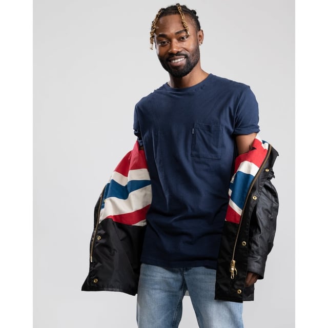 Mens barbour jacket union jack top