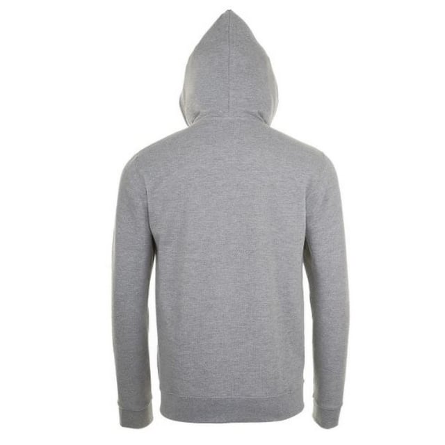 Mens hoodie. Drop shoulder style. Brushed back fleece. Hood with self fabric drawcord. Full length front zip. Two front pockets. Ribbed cuffs and hem. 260gsm. Fabric: 50% Cotton, 50% Polyester. Mens Chest (to fit inches): S(36/38), M(38/40), L(41/42), XL(43/44), XXL(45/47).