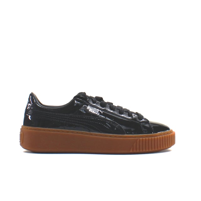Puma Basket Platform Womens Black Trainers