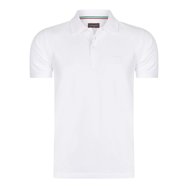 Heren polo van het merk Cappuccino Italia. De polo's van Cappuccino Italia zijn gemaakt van katoen en polyester, en hebben een normale pasvorm. Het zachte katoen zorgt voor een heerlijk draagcomfort.  Merk: Cappuccino ItaliaModelnaam: Polo Plain PiqueCategorie: heren poloMaterialen: katoen en polyesterKleur: wit