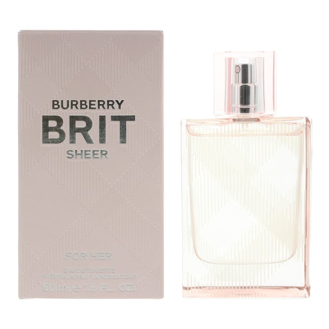 Burberry Brit Sheer (2015) by Burberry is a floral fruity fragrance for women. Top notes: lychee, yuzu, pineapple leaf and mandarin orange. Middle notes: pink peony, peach blossom and pear. Base notes: white musk and white woods. Burberry Brit Sheer (2015) was launched in 2015.