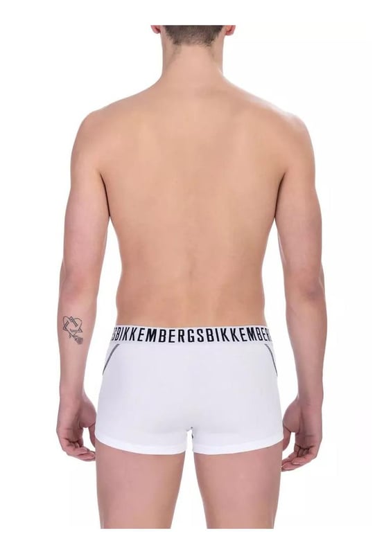 White Cotton Underwear
  Trunk Bi-pack
  Suitable for Men
Material: 95% Cotton 5% Elastane