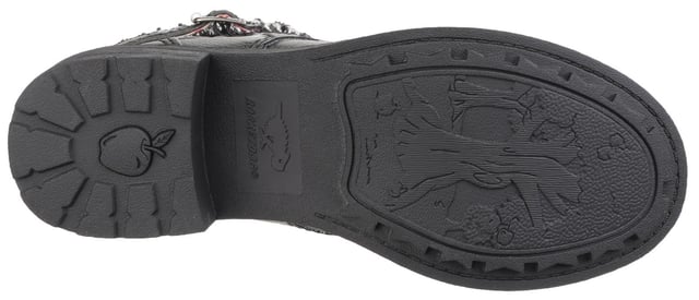 Elegante y atrevido. El Rocket Dog Thunder es ideal para el explorador urbano. Una bota cargo de estilo motero con un toque de diseño militar. Estos botines altos están fabricados con un cómodo material sintético negro con un toque acogedor. cuello de punto estilo campestre. elegantes detalles de hebilla y ojales de metal con ganchos para esquí estilo excursionista. El resistente tacón en bloque añade algo de altura.