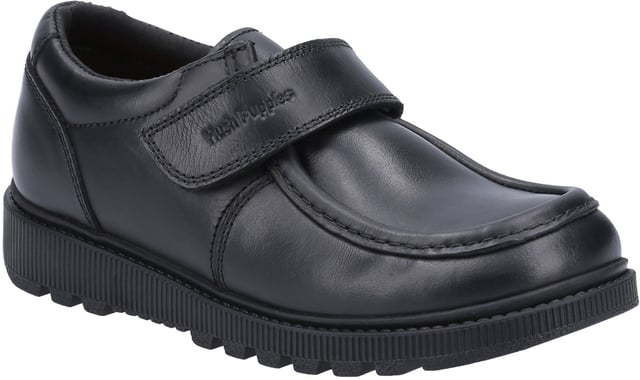 Classic Boys Back to School shoe from Hush Puppies - Ryan has the iconic Fit Left Fit Right fitting system, premium leather uppers in a Mocc toe seam style with padded collar for extra comfort and Micro-Fresh lining Smart Leather Upper Fit Left Fit Right - Unique fitting system allows for 5 different width fittings for each individual foot Every pair of shoes comes with 3 pairs of footbeds Micro-Fresh lining keeps feet dry and fresh Hardwearing chunky sole Padded collar for extra comfort Mocc Toe Seam Velcro Fastening