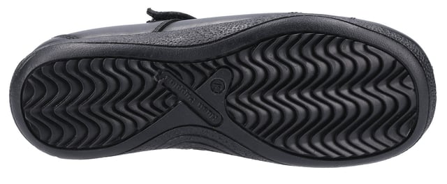 Clara is a single fit classic Mary jane style with a leather upper and touch-fastening strap for ease and adjustable fit. It features a padded topline/collar and a memory foam sock for all day comfort. It also has a Micro-Fresh sock and lining.Leather Upper. 
Memory Foam Insole. 
Micro-Fresh Lining.