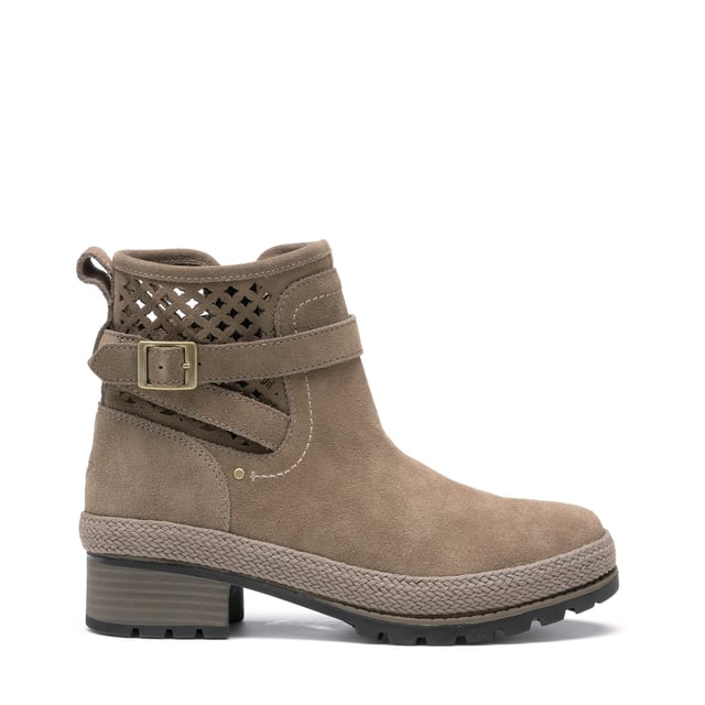 Grey perforated booties store