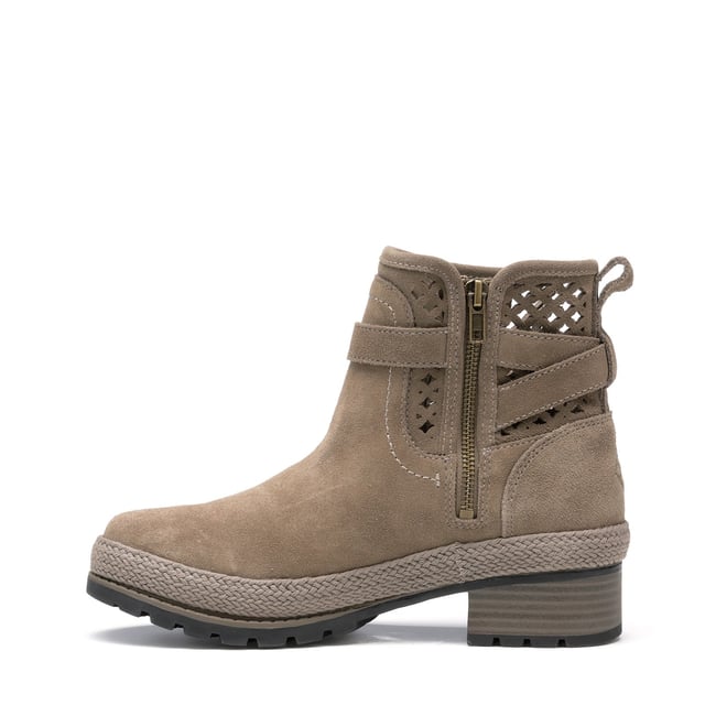 Grey perforated booties clearance