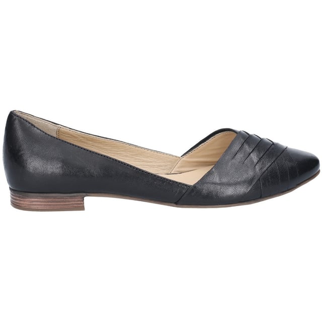 Hush Puppies Marley Ballerine MOUSSE À MÉMOIRE Femme Chaussure de ballet semi-formelle confortable au quotidien avec un beau profil bas, un motif de tissage croisé au niveau des orteils et un talon bas empilé.