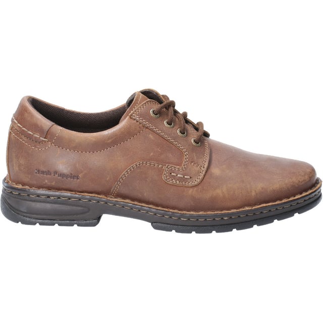 Hush Puppies Mens Outlaw II Laced Leather Shoe Oxford Shoes Mens casual lace up shoe Outlaw II from Hush Puppies; perfect for relaxed day-to-day styling with comfortable casual leather uppers, padded collar, breathable lining and hardwearing sole for superior comfort all day.