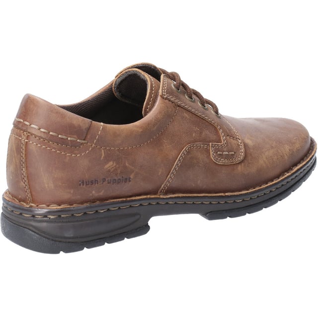 Hush Puppies Mens Outlaw II Laced Leather Shoe Oxford Shoes Mens casual lace up shoe Outlaw II from Hush Puppies; perfect for relaxed day-to-day styling with comfortable casual leather uppers, padded collar, breathable lining and hardwearing sole for superior comfort all day.